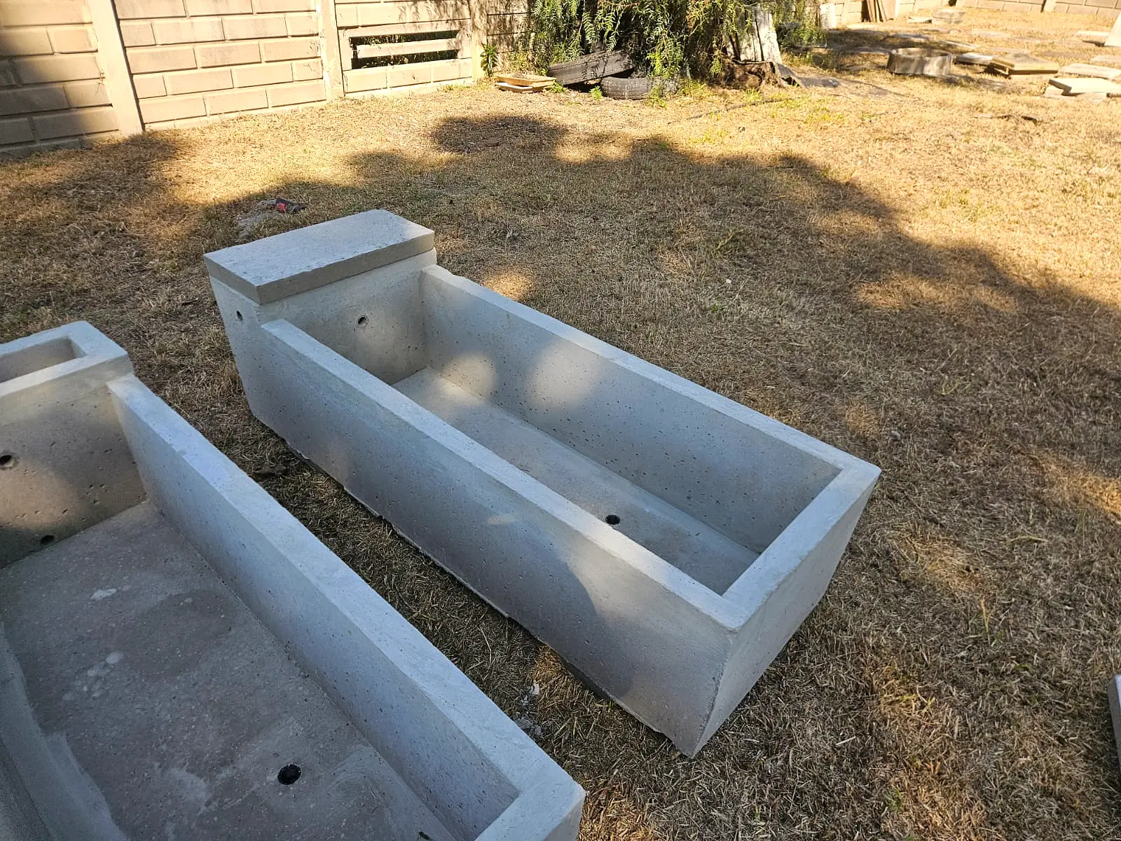 150 litre concrete water trough — additional view